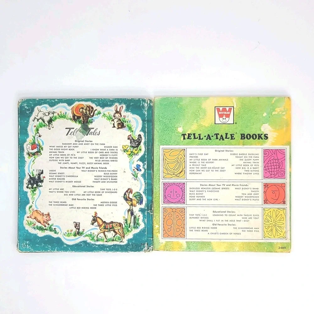 VTG Golden Tell A Tale Books Big Bird Follows Signs & Sleeping Beauty
